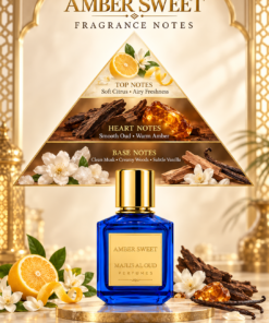 fragrance-notes triangle for Amber Sweet by Majlis Al Oud Perfumes